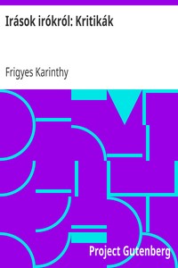 Book cover of "Irások irókról: Kritikák"