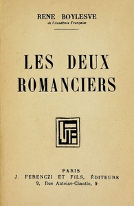 Book cover of "Les deux romanciers"