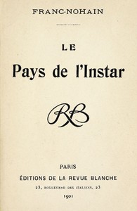 Book cover of "Le Pays de l'Instar"