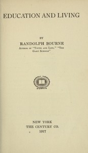 Book cover of "Education and living"