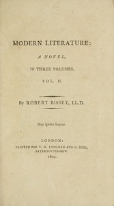 Book cover of "Modern literature: a novel, Volume 2 (of 3)"