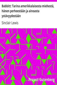 Book cover of "Babbitt: Tarina amerikkalaisesta miehestä, hänen perheestään ja ainoasta ystävyydestään"