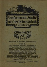 Book cover of "Landesverein Sächsischer Heimatschutz — Mitteilungen Band XI, Heft 7-9 : Monatsschrift für Heimatschutz und Denkmalpflege"