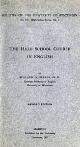 Book cover of "The high school course in English"
