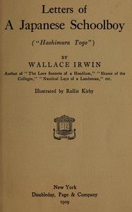 Book cover of "Letters of a Japanese schoolboy ("Hashimura Togo")"