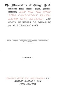 Book cover of "Les beaux messieurs de Bois-Doré Vol. 1 (of 2)"