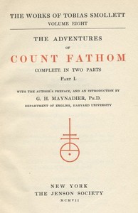 Book cover of "The Adventures of Ferdinand Count Fathom — Complete"
