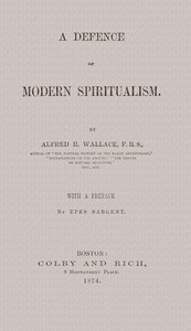 Book cover of "A defence of modern spiritualism"