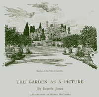 Book cover of "The garden as a picture"