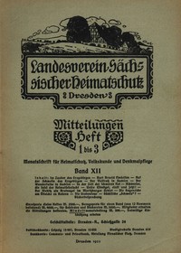 Book cover of "Landesverein Sächsischer Heimatschutz — Mitteilungen Band XII, Heft 1-3 : $b Monatsschrift für Heimatschutz, Volkskunde und Denkmalpflege"