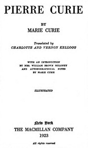 Book cover of "Pierre Curie"