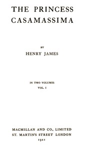 Book cover of "The Princess Casamassima (Volume 1 of 2)"