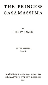 Book cover of "The Princess Casamassima (Volume 2 of 2)"
