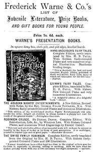 Book cover of "Frederick Warne & Co.'s list of juvenile literature, prize books, and gift books for young people"