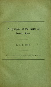 Book cover of "A synopsis of the palms of Puerto Rico"
