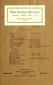 Book cover of "The Little Review, April 1916 (Vol. 3, No. 2)"
