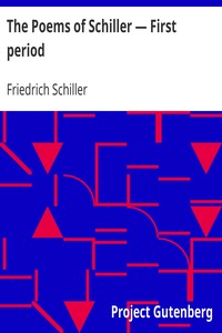 Book cover of "The Poems of Schiller — First period"
