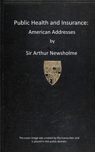 Book cover of "Public health and insurance: American addresses"