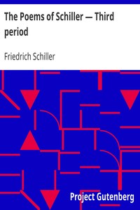 Book cover of "The Poems of Schiller — Third period"