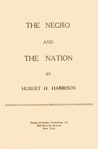 Book cover of "The Negro and the nation"