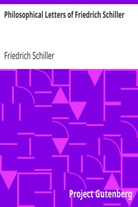 Book cover of "Philosophical Letters of Friedrich Schiller"