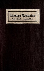 Book cover of "Linotype mechanism"