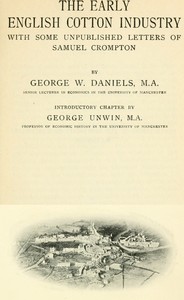 Book cover of "The early English cotton industry"