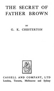 Book cover of "The secret of Father Brown"