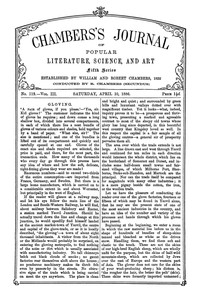 Book cover of "Chambers's journal of popular literature, science, and art, fifth series, no. 119, vol. III, April 4, 1886"