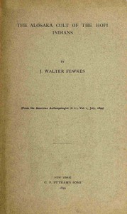 Book cover of "The Alósaka cult of the Hopi Indians"