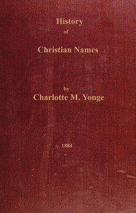 Book cover of "History of Christian names"