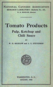 Book cover of "Tomato products: pulp, ketchup, and chili sauce."