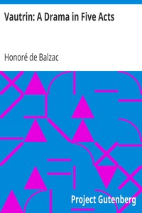 Book cover of "Vautrin: A Drama in Five Acts"