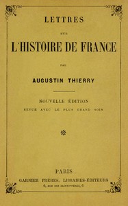Book cover of "Lettres sur l'histoire de France"
