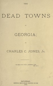 Book cover of "The dead towns of Georgia"