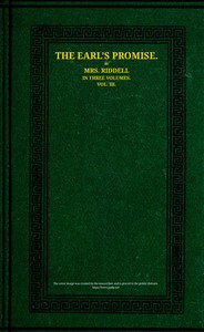 Book cover of "The Earl's promise : $b A novel. Vol. 3 (of 3)"