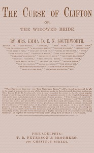 Book cover of "The curse of Clifton : $b or, the widowed bride"