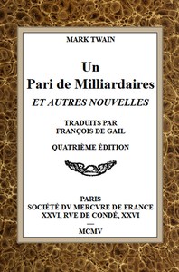 Book cover of "Un pari de milliardaires et autres nouvelles"