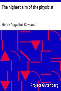 Book cover of "The highest aim of the physicist"