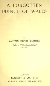 Book cover of "A forgotten Prince of Wales"