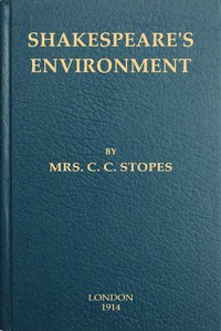 Book cover of "Shakespeare's environment"
