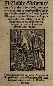 Book cover of "A godly medytacyon of the christen sowle, concerninge a loue towardes God and hys Christe"
