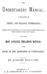 Book cover of "The undertakers' manual"