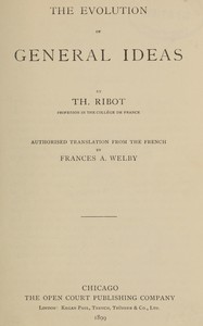 Book cover of "The evolution of general ideas"