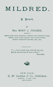 Book cover of "Mildred : $b A novel"