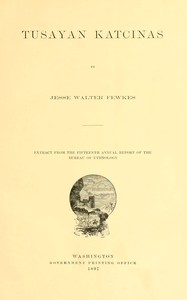 Book cover of "Tusayan katcinas"