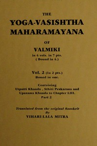 Book cover of "The Yoga-Vasishtha Maharamayana of Valmiki, Vol. 2 (of 4), Part 2 (of 2)"