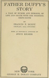 Book cover of "Father Duffy's story : $b a tale of humor and heroism, of life and death with the Fighting Sixty-ninth"