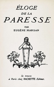 Book cover of "Éloge de la paresse"