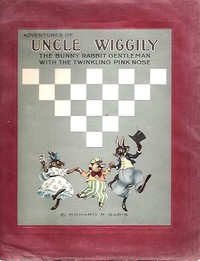 Book cover of "The adventures of Uncle Wiggily, the bunny rabbit gentleman with the twinkling pink nose"